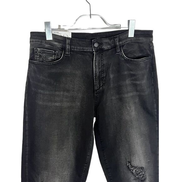 NWT Joe's Jeans‎ The Niki Women's Mid Rise Boyfriend Cuffed Destruct Black SZ 31 - Picture 3 of 12